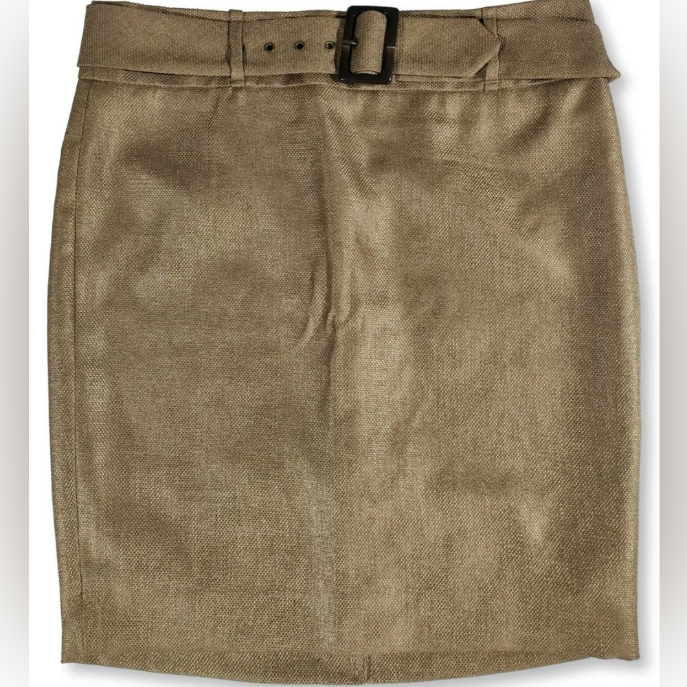 The Limited Tan / Dark Taupe Pencil Skirt with Belt